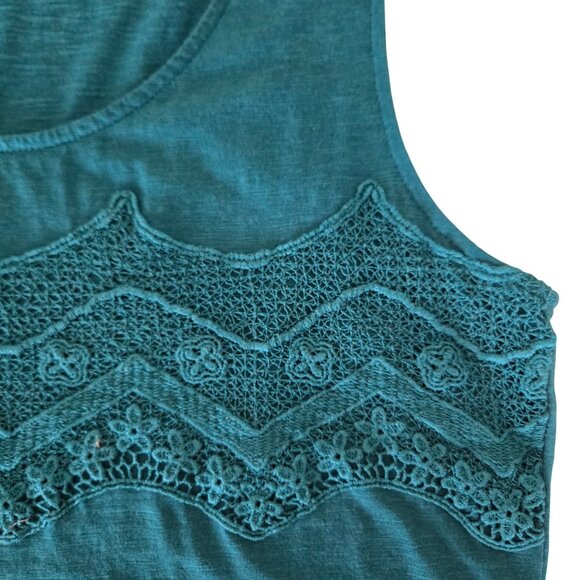 Coldwater Creek Elegant Sheer Jacket and Matching Tank Set Small, Teal - Picture 12 of 13